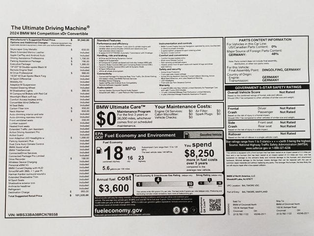 2024 BMW M4 Competition xDrive