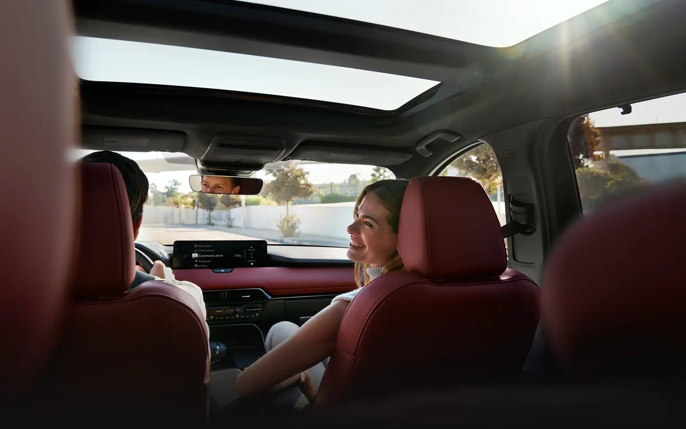 Friends riding in the 2-row 2027 Mazda CX-90 | Cascade Mazda in Cuyahoga Falls OH