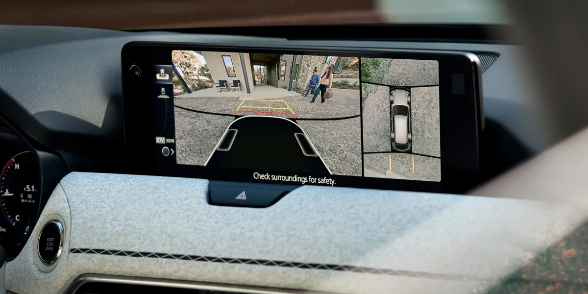 2027 Mazda CX-90 360° View Monitor on the center display | Cascade Mazda in Cuyahoga Falls OH